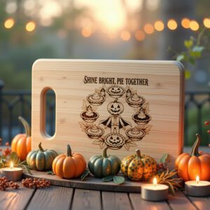 Halloween Pumpkin Charcuterie Board Laser Engraving File, Spooky