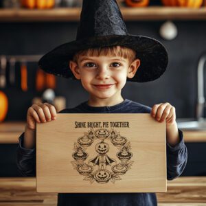 Halloween Pumpkin Charcuterie Board Laser Engraving File, Spooky