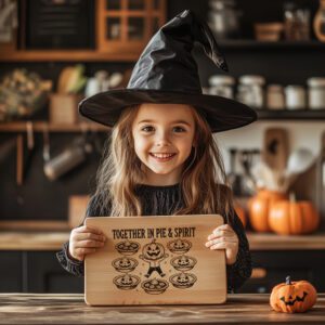 Halloween Pumpkin Charcuterie Board Laser Engraving File, Spooky