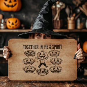Halloween Pumpkin Charcuterie Board Laser Engraving File, Spooky