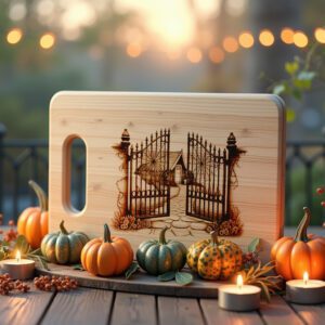 Halloween Spider Web Charcuterie Board, Gothic Garden Gate