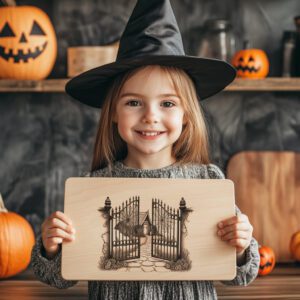 Halloween Spider Web Charcuterie Board, Gothic Garden Gate