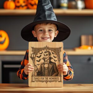 Halloween Vampire Charcuterie Board Laser Engraving File, Spooky