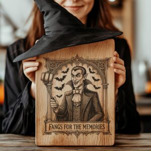 Halloween Vampire Charcuterie Board Laser Engraving File, Spooky