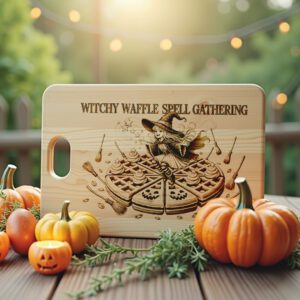Halloween Witch Engraving Laser File, Waffle Spell Charcuterie
