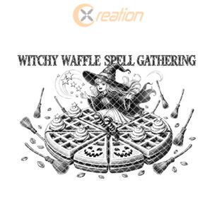 Halloween Witch Engraving Laser File, Waffle Spell Charcuterie