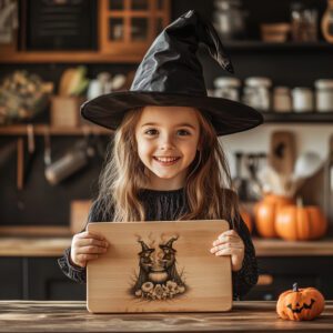Witch Charcuterie Board Laser File, Halloween Engraving, Twin