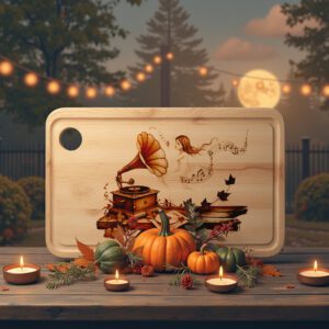Bewitched Phonograph Laser Engraving File, Vintage Halloween Charcuterie