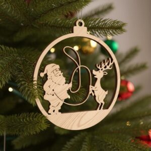 Christmas Ornament Bundle, 8 Funny Santa Reindeer Designs