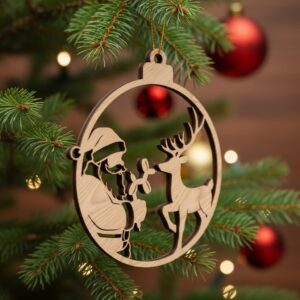 Christmas Ornament Bundle, 8 Funny Santa Reindeer Designs