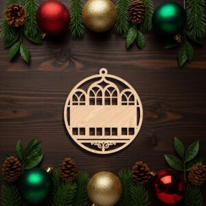 Christmas Ornament Digital Design, Architectural Window Theme, Personalized