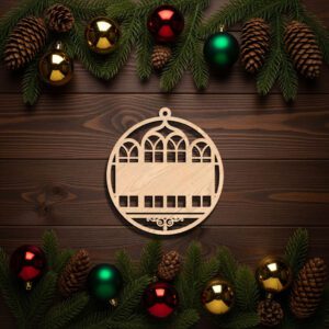 Christmas Ornament Digital Design, Architectural Window Theme, Personalized