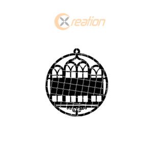 Christmas Ornament Digital Design, Architectural Window Theme, Personalized