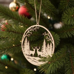 Christmas Ornaments Bundle, Laser Files for Holiday Decor,