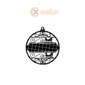 Custom Christmas Sleigh Ornament Design, Laser File for