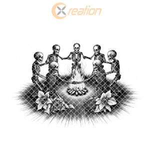 Dancing Skeletons Halloween Charcuterie Board, Laser Engraving File