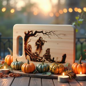 Gothic Haunted Violinist Laser Engraving File, Halloween Charcuterie
