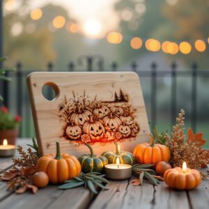 Halloween Charcuterie Board Laser Engraving File, Pumpkin Patch