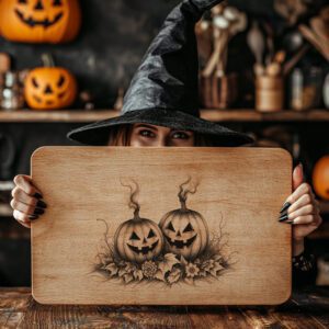 Halloween Charcuterie Board Laser File, Jack O Lantern