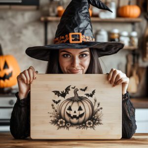 Halloween Charcuterie Laser Engraving File, Jack O Lantern
