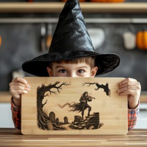 Halloween Haunted Violinist Laser Engraving File for Charcuterie