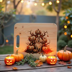 Halloween Jack O Lantern Charcuterie Board Laser Engraving