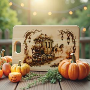 Halloween Laser Engraving Design for Charcuterie Board, Pumpkin