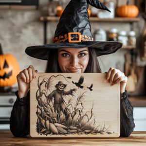 Halloween Laser Engraving File for Charcuterie Board, Bewitched