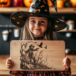 Halloween Laser Engraving File for Charcuterie Board, Bewitched