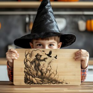 Halloween Laser Engraving File for Charcuterie Board, Bewitched