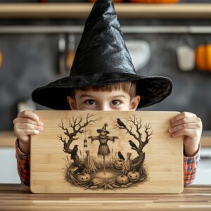 Halloween Laser Engraving File for Charcuterie Board, Enchanted