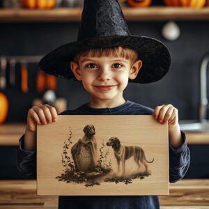 Halloween Laser Engraving File for Charcuterie Board, Spectral