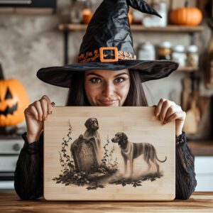 Halloween Laser Engraving File for Charcuterie Board, Spectral