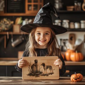 Halloween Laser Engraving File for Charcuterie Board, Spectral