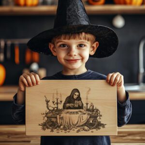 Halloween Laser Engraving File for Charcuterie Board, Tarot