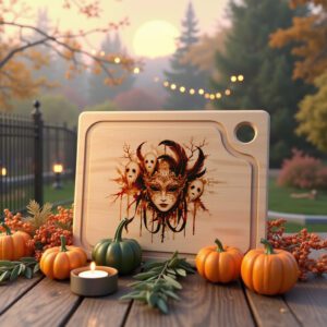 Halloween Laser Engraving File, Spectral Masquerade Mask for