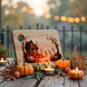 Halloween Laser Engraving File, Spooky Charcuterie Board, Ghost