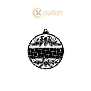 Personalized Christmas Ornament Digital File, Blank Stripe for
