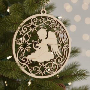 Angel Ornament Bundle, 6 Cute Baby Angel Designs, Christmas Tree Decoration Set