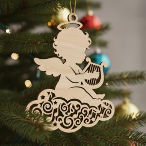 Angel Ornament Bundle, 6 Cute Baby Angel Designs, Christmas Tree Decoration Set