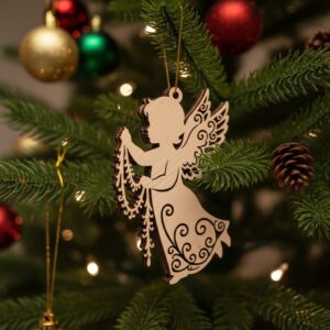Angel Ornament Holiday Design, Beaded Angel Craft, DIY