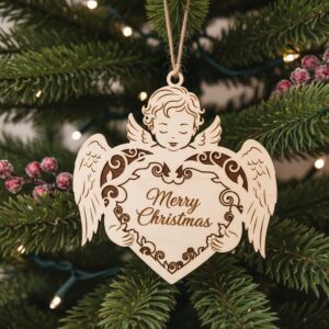 Angel Ornaments Bundle, 6 Christmas Designs, Custom Holiday