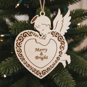 Angel Ornaments Bundle, 6 Christmas Designs, Custom Holiday
