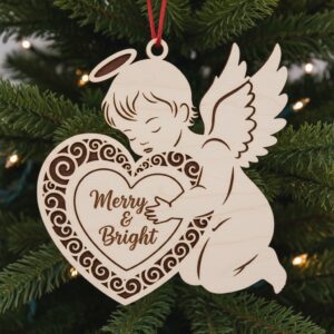 Angel Ornaments Bundle, 6 Christmas Designs, Custom Holiday