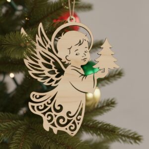 Christmas Angel Ornament Bundle, 6 Baby Angel Designs for Cricut, Festive Decor