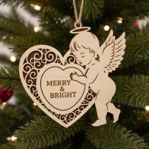 Christmas Angel Ornament Bundle, 6 Digital Décor Files