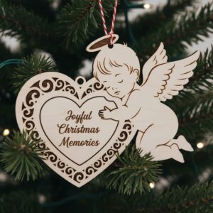 Christmas Angel Ornament Bundle, 6 Digital Décor Files