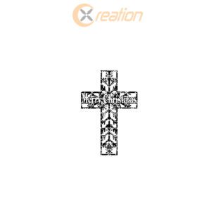 Christmas Cross, Snowflake Door Hanger, Christian Holiday Sign