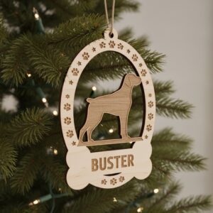 Christmas Dog Ornament, Laser Pointer With Paw, Pet