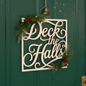 Christmas Door Hanger Bundle, 6 Festive Monogram Signs,